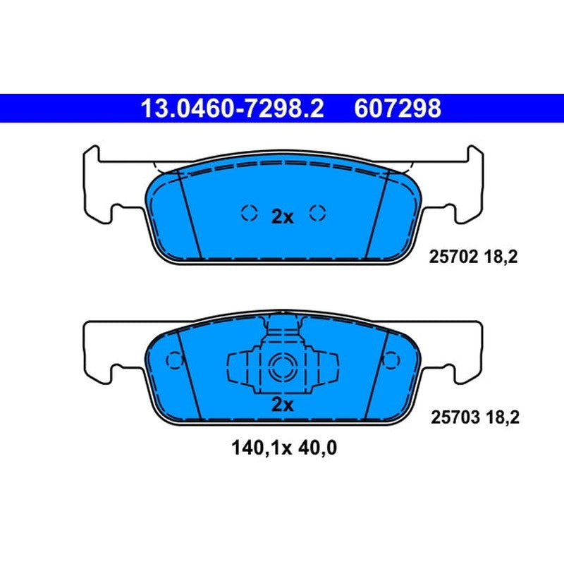 set placute frana,frana disc 13.0460-7298.2 ATE