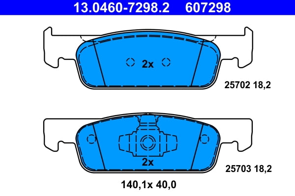 Set placute frana ATE 13.0460-7298.2