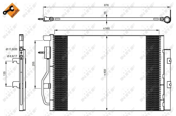 Radiator clima NRF 350044