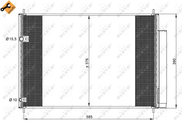 Radiator clima NRF 35839
