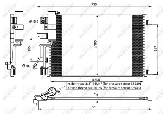 Radiator clima NRF 35975