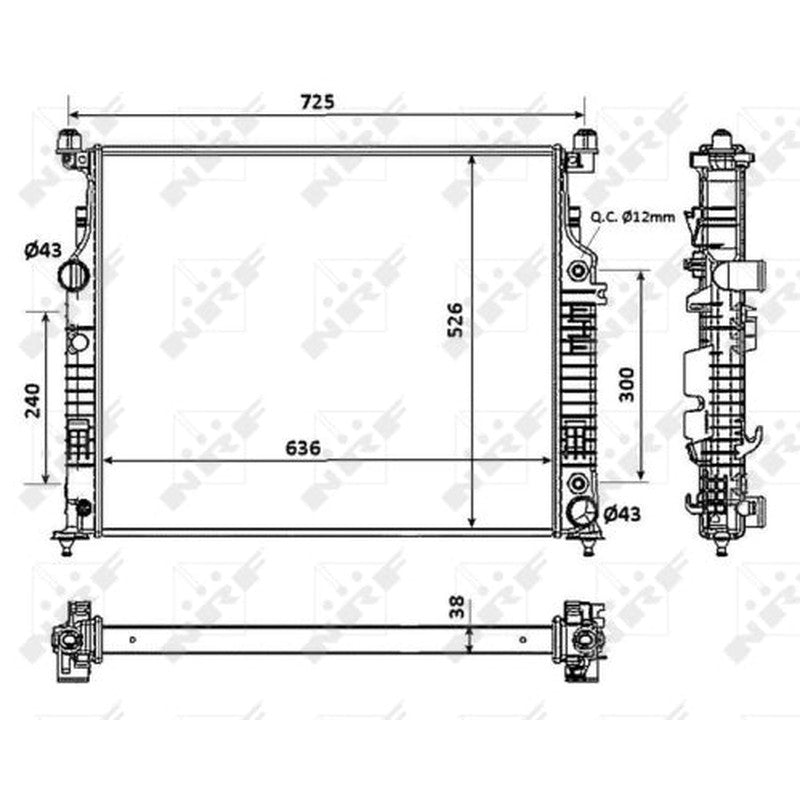 Radiator apa NRF 53937