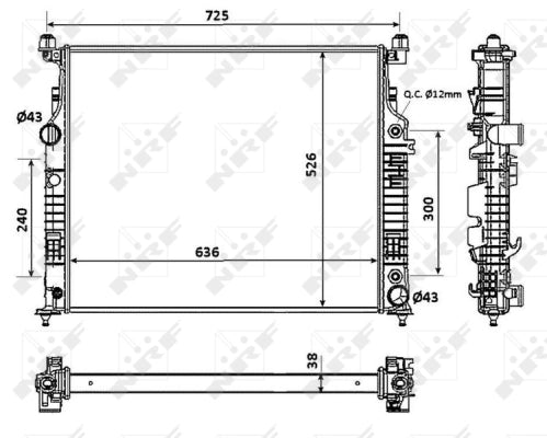 Radiator apa NRF 53937