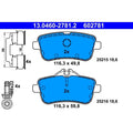 set placute frana,frana disc 13.0460-2781.2 ATE
