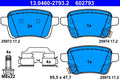 Set placute frana ATE 13.0460-2793.2