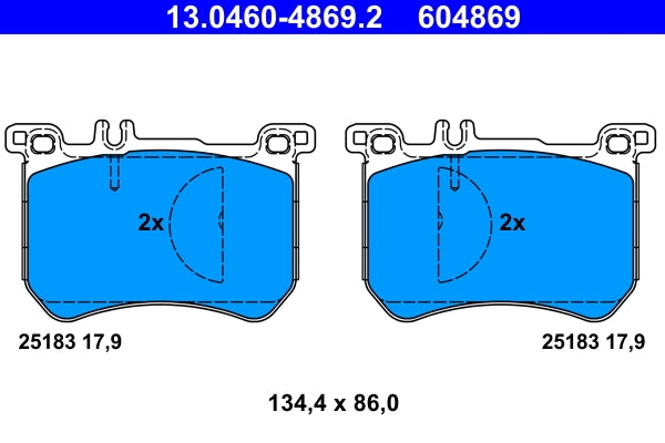 Set placute frana ATE 13.0460-4869.2