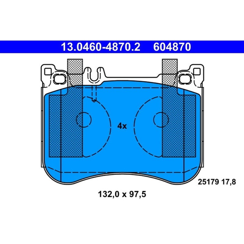 set placute frana,frana disc 13.0460-4870.2 ATE