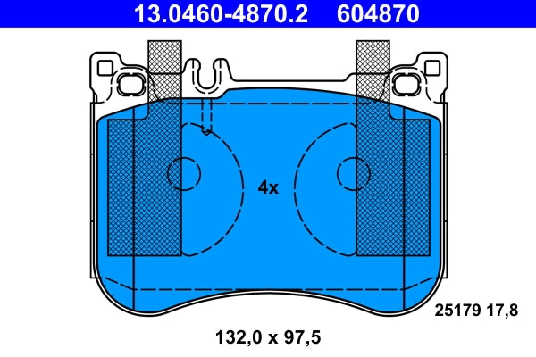 Set placute frana ATE 13.0460-4870.2