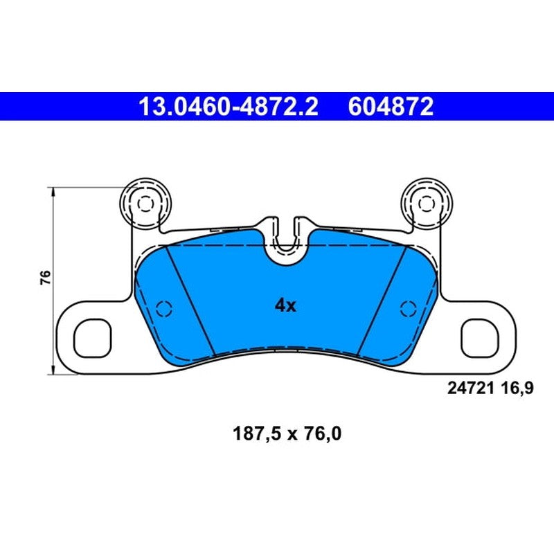 Set placute frana ATE 13.0460-4872.2