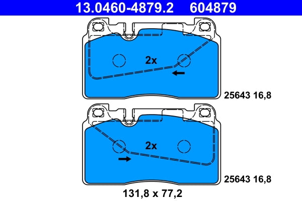 Set placute frana ATE 13.0460-4879.2