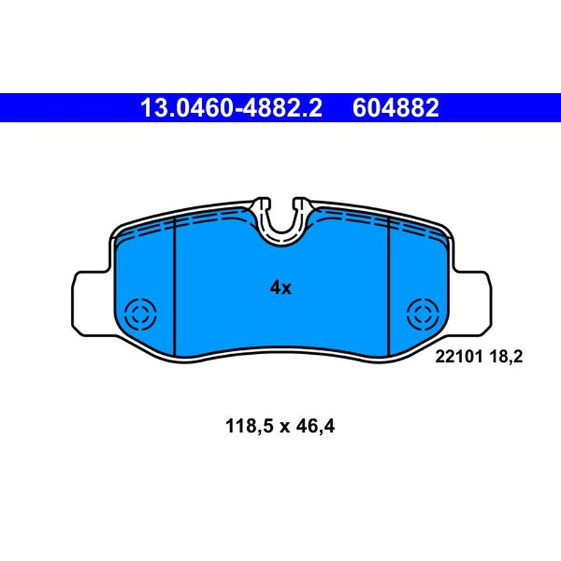 set placute frana,frana disc 13.0460-4882.2 ATE