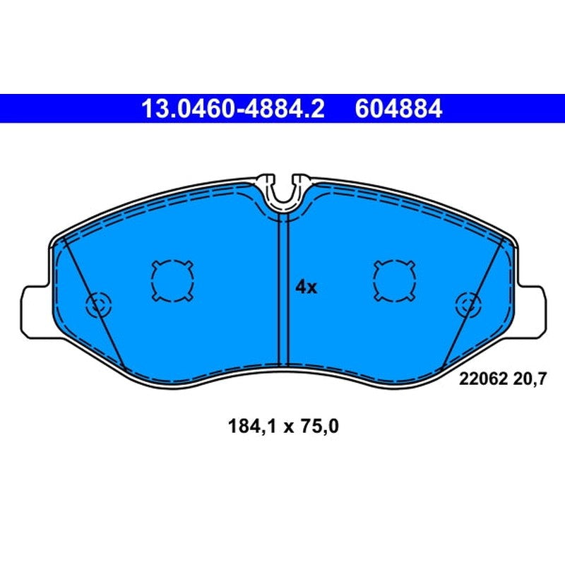 Set placute frana ATE 13.0460-4884.2