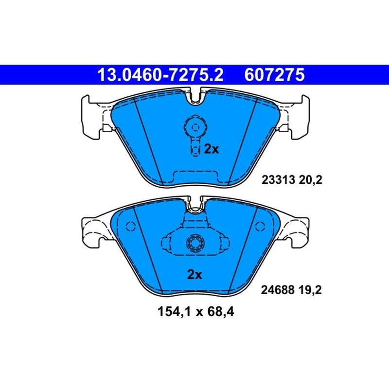 set placute frana,frana disc 13.0460-7275.2 ATE