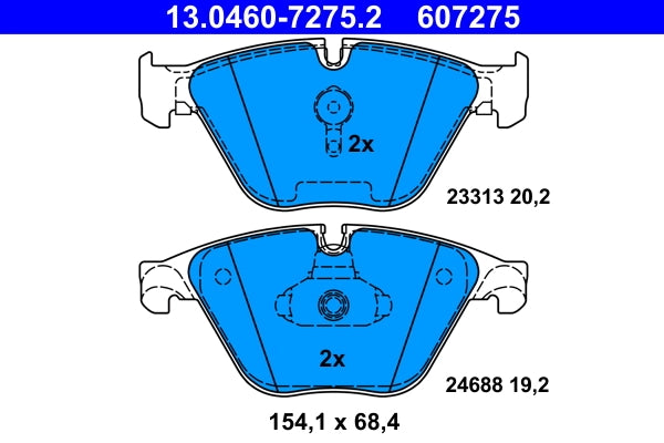 Set placute frana ATE 13.0460-7275.2