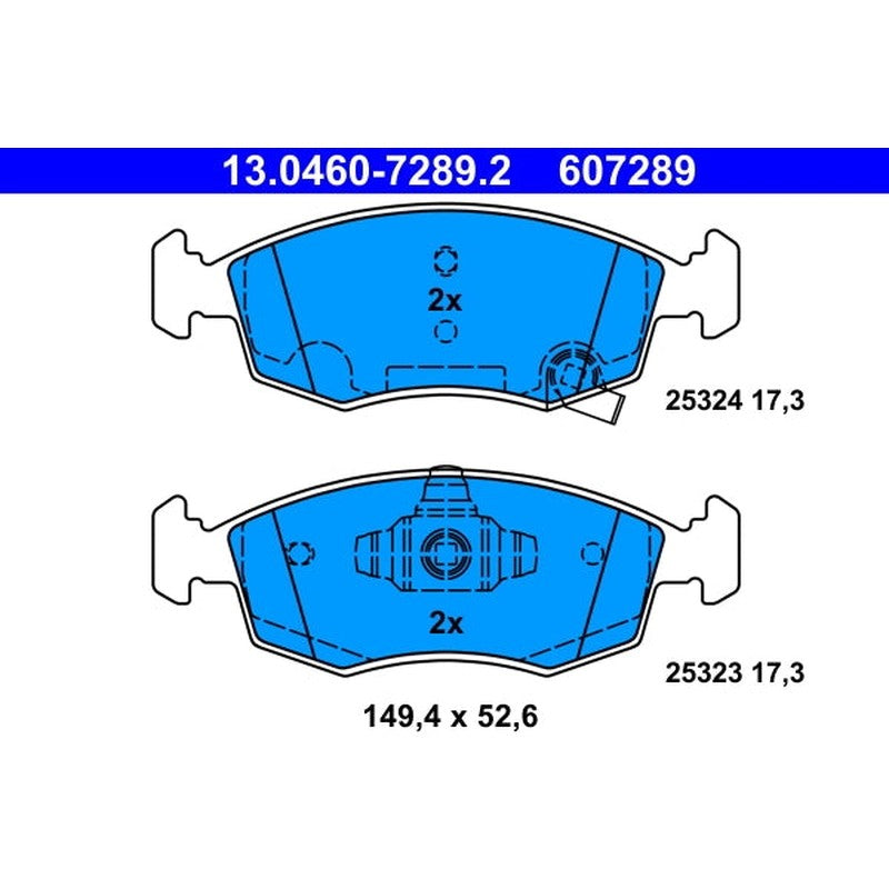 set placute frana,frana disc 13.0460-7289.2 ATE