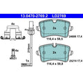 set placute frana,frana disc 13.0470-2769.2 ATE