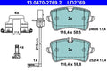 Set placute frana ATE 13.0470-2769.2