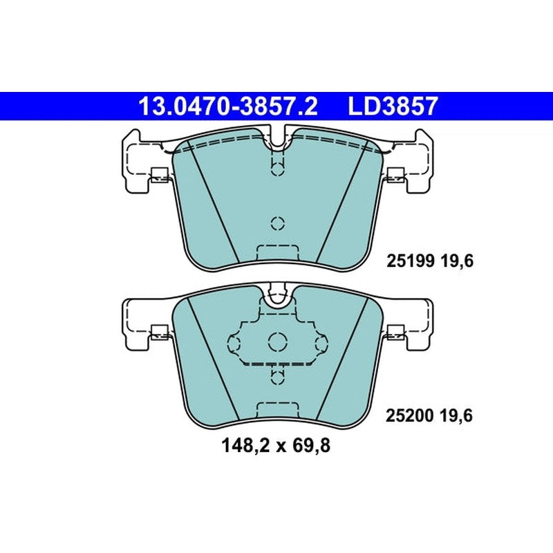 set placute frana,frana disc 13.0470-3857.2 ATE