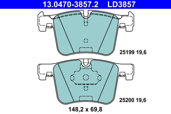 Set placute frana ATE 13.0470-3857.2