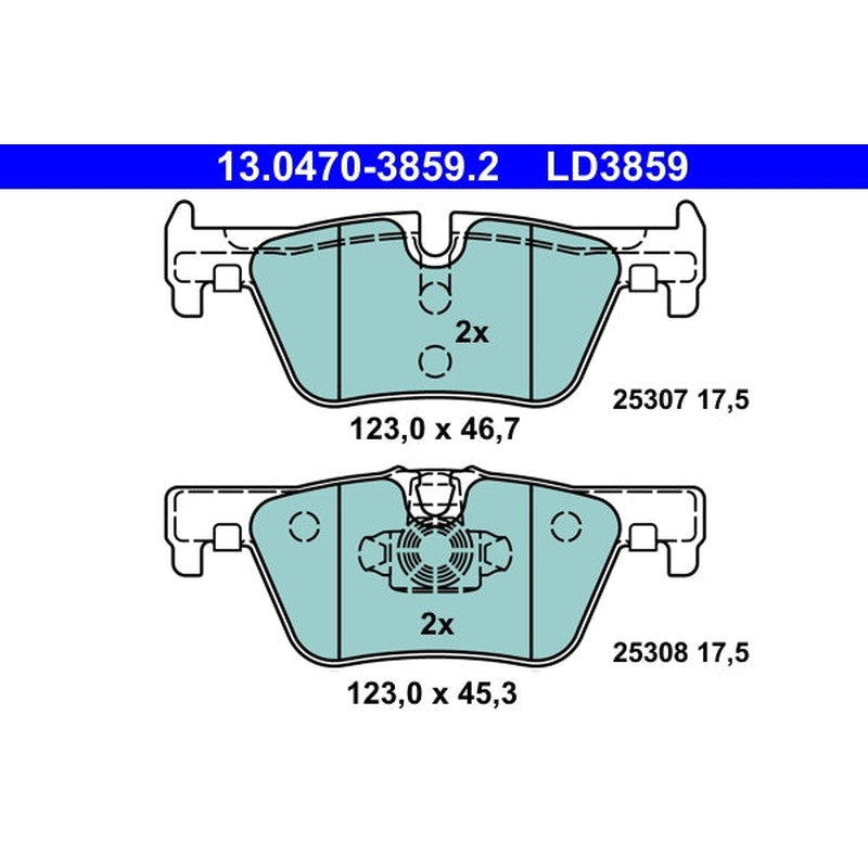 set placute frana,frana disc 13.0470-3859.2 ATE