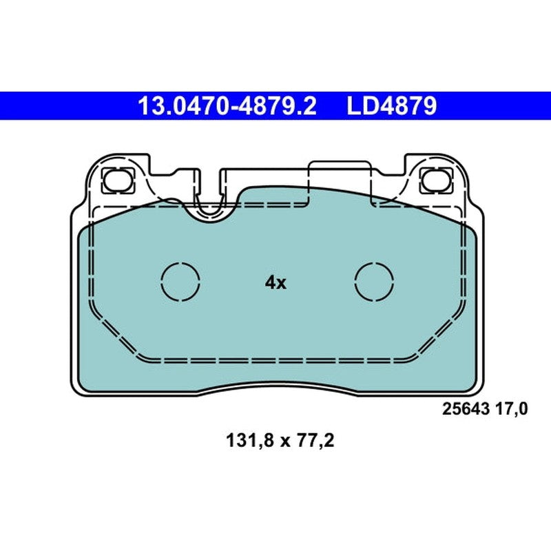 set placute frana,frana disc 13.0470-4879.2 ATE