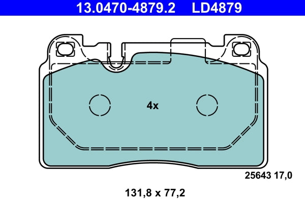 Set placute frana ATE 13.0470-4879.2