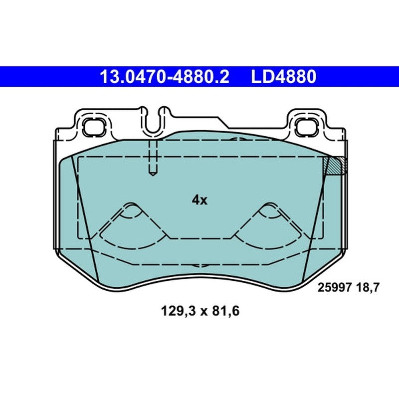 Set placute frana ATE 13.0470-4880.2