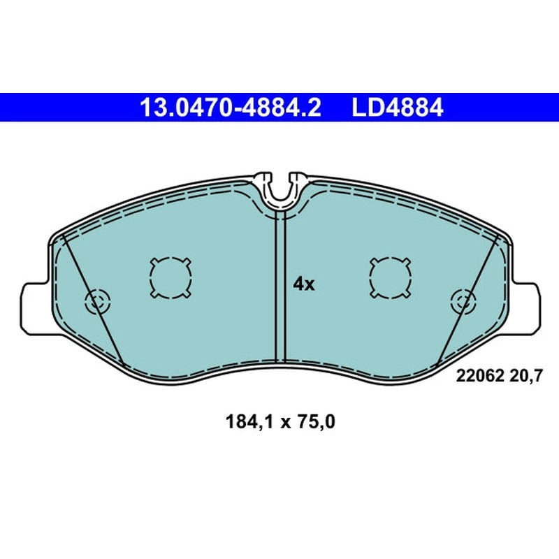 set placute frana,frana disc 13.0470-4884.2 ATE