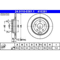 Disc frana ATE 24.0110-0381.1