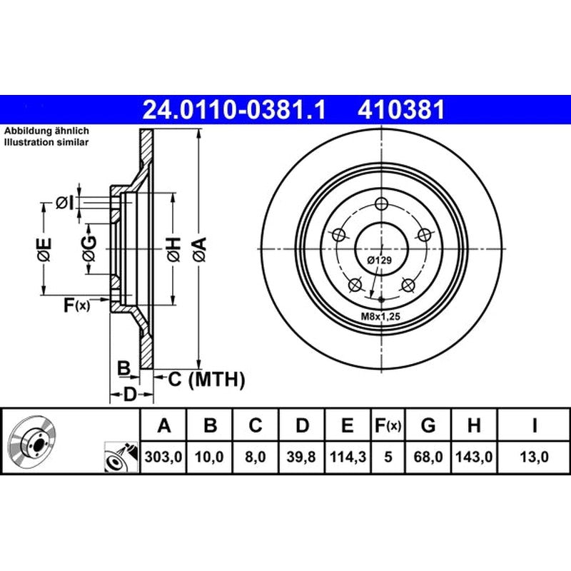 Disc frana ATE 24.0110-0381.1