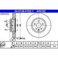 Disc frana 24.0126-0182.1 ATE