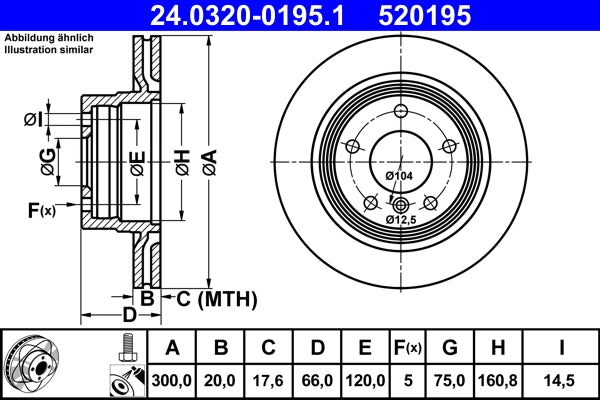 Disc frana ATE 24.0320-0195.1