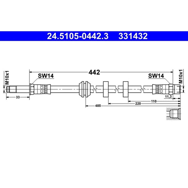 Furtun frana 24.5105-0442.3 ATE