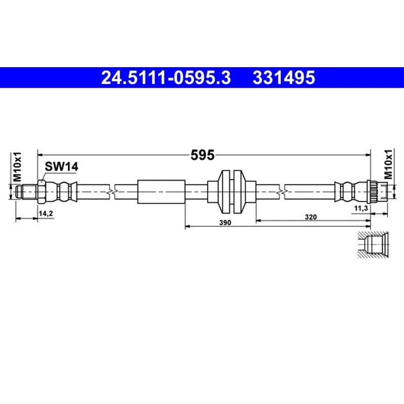 Furtun frana 24.5111-0595.3 ATE