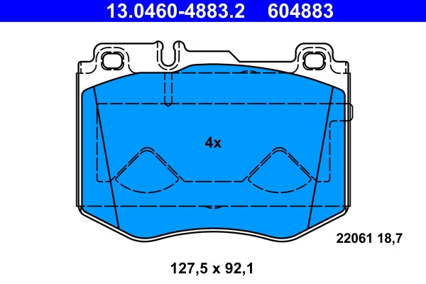 Set placute frana ATE 13.0460-4883.2