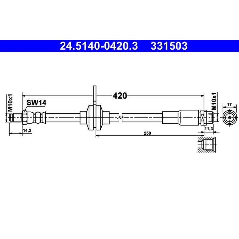 Furtun frana 24.5140-0420.3 ATE