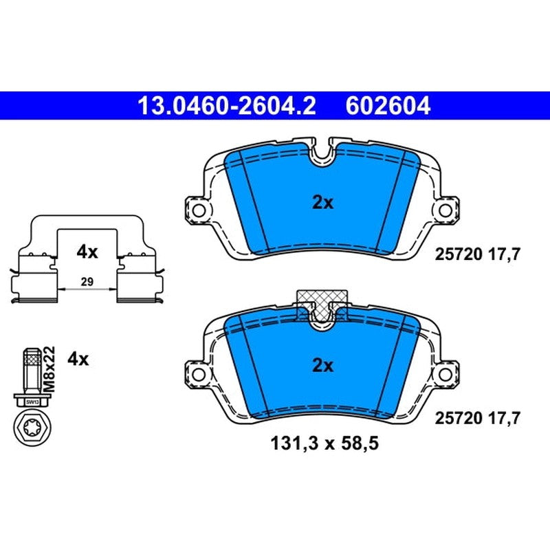 set placute frana,frana disc 13.0460-2604.2 ATE