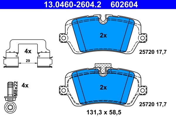 Set placute frana ATE 13.0460-2604.2