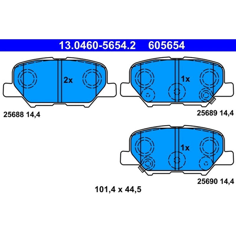set placute frana,frana disc 13.0460-5654.2 ATE