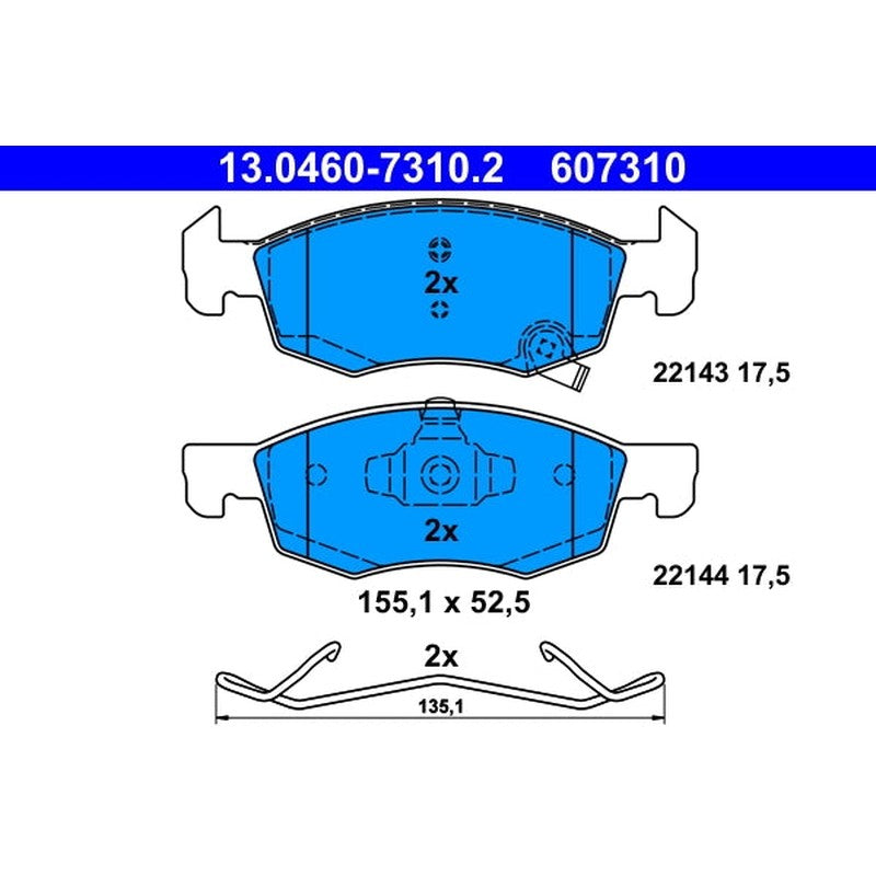 set placute frana,frana disc 13.0460-7310.2 ATE