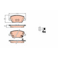 set placute frana,frana disc GDB2151 TRW