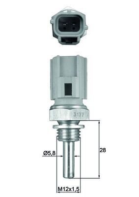 senzor,temperatura lichid de racire TSE 27 MAHLE