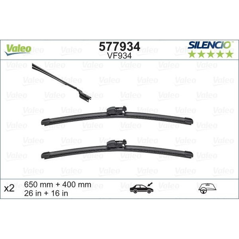 Set lamela stergator Valeo Silencio FlatBlade OE 650/400 mm - 577934