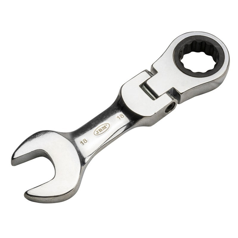 Cheie combinata scurta cu clichet articulat 18 mm - 15338