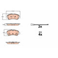 set placute frana,frana disc GDB2161 TRW