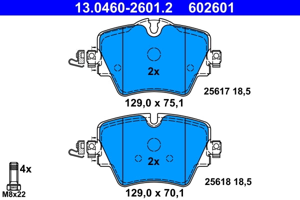 Set placute frana ATE 13.0460-2601.2