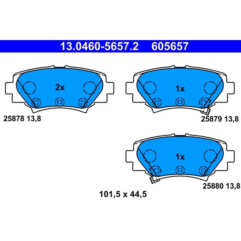 set placute frana,frana disc 13.0460-5657.2 ATE