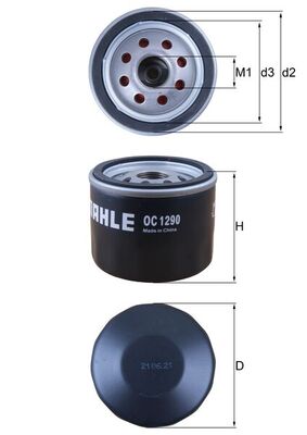 Filtru ulei OC 1290 MAHLE