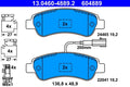 Set placute frana ATE 13.0460-4889.2