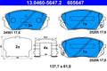 Set placute frana ATE 13.0460-5647.2